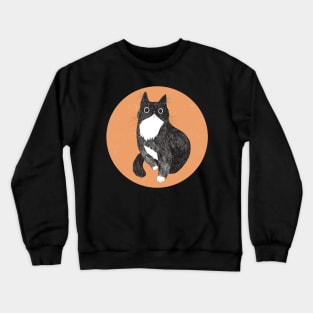 Tuxedo Cat Crayolina Design Crewneck Sweatshirt